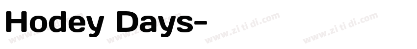 Hodey Days字体转换